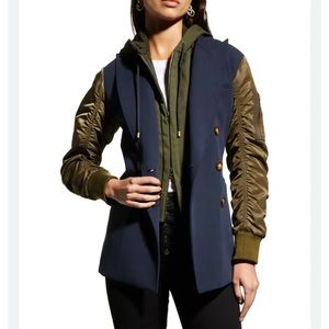 NWT-Veronica Beard Clausen Mix Media Dickey Jacket